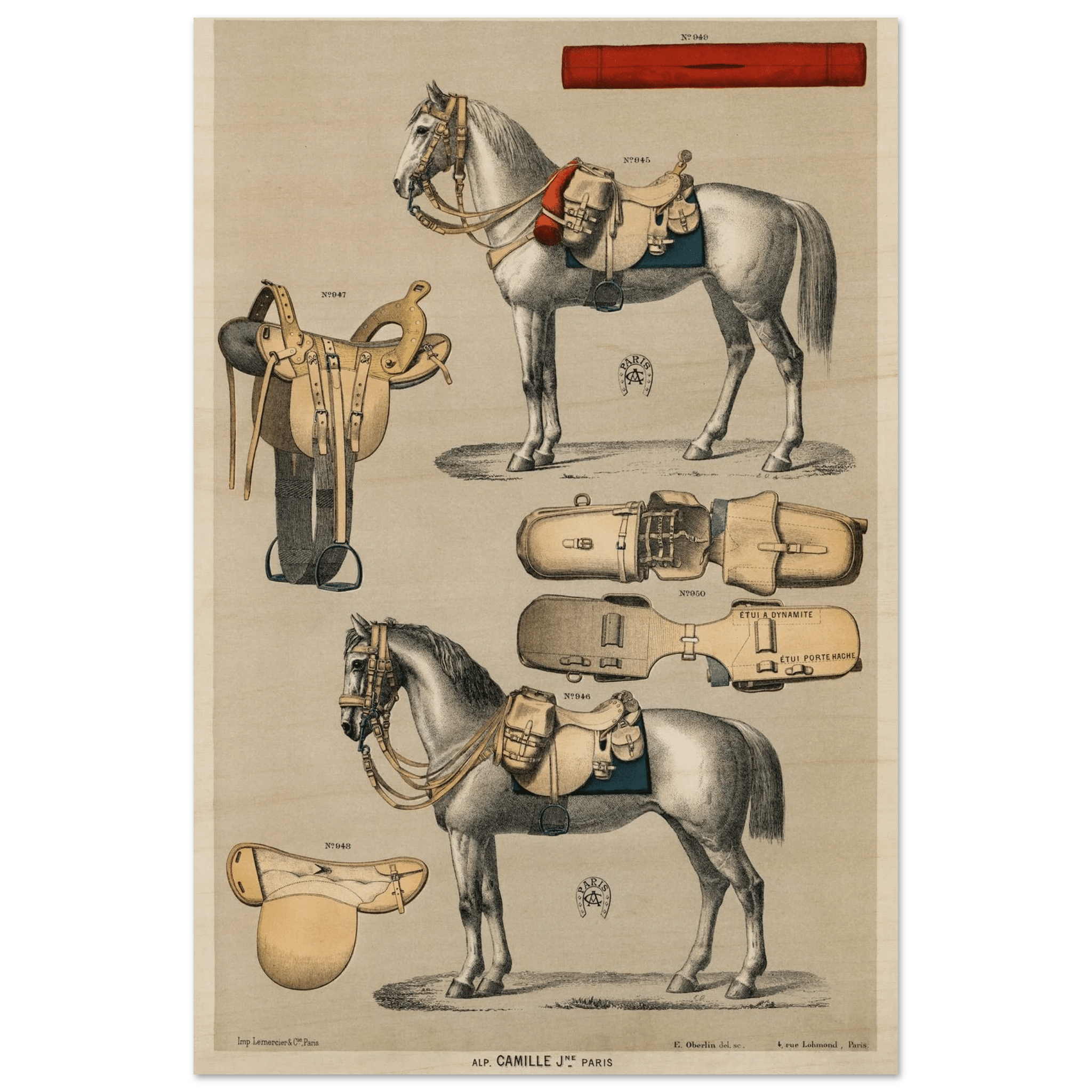 Military and Utilitarian Saddlery from Alp. Camille Jne, Paris (1890) - ARTIFIYY