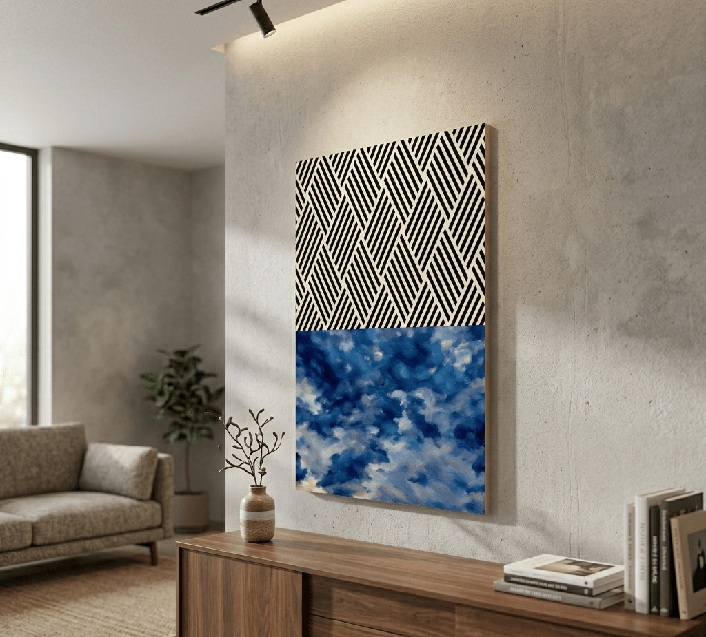 Whispering Patterns : Wood Canvas Art - ARTIFIYY